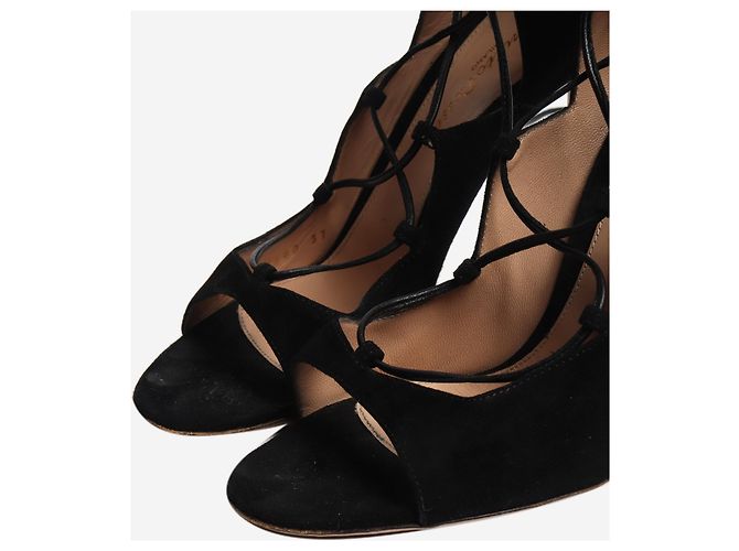Gianvito Rossi Décolleté con lacci neri - taglia EU 37 (UK 4) Nero - vista 4