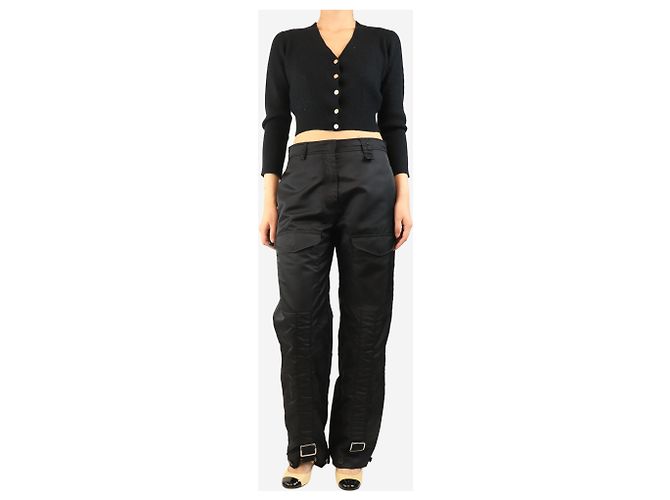 Simone Rocha Pantalones negros multi bolsillos - talla UK 10 - vista 2