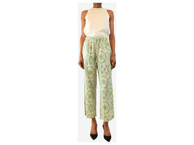 Heidi Klein Pantalones estampados verdes con cordón ajustable - talla XS - vista 2