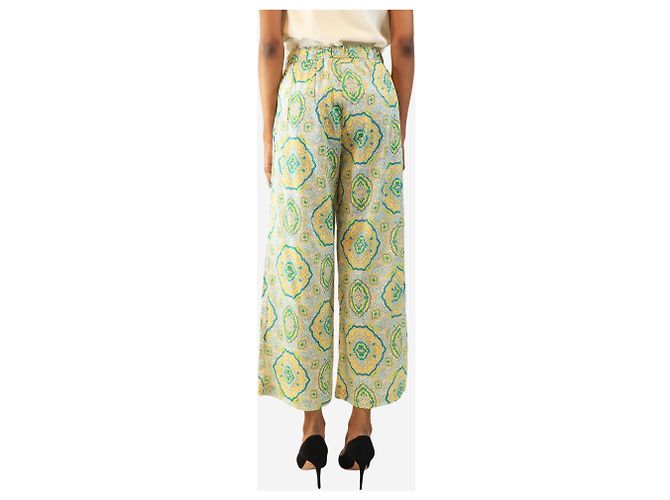 Heidi Klein Pantalones estampados verdes con cordón ajustable - talla XS - vista 3