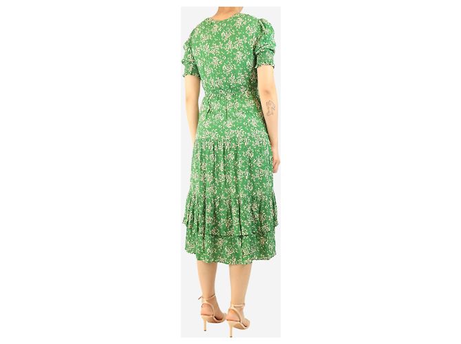 Ba&Sh Grünes Vika Midi-Kleid - Größe M - Ansicht 2