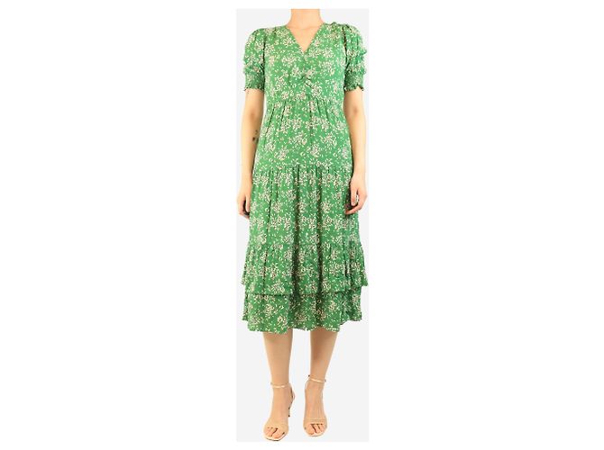 Ba&Sh Grünes Vika Midi-Kleid - Größe M - Ansicht 3