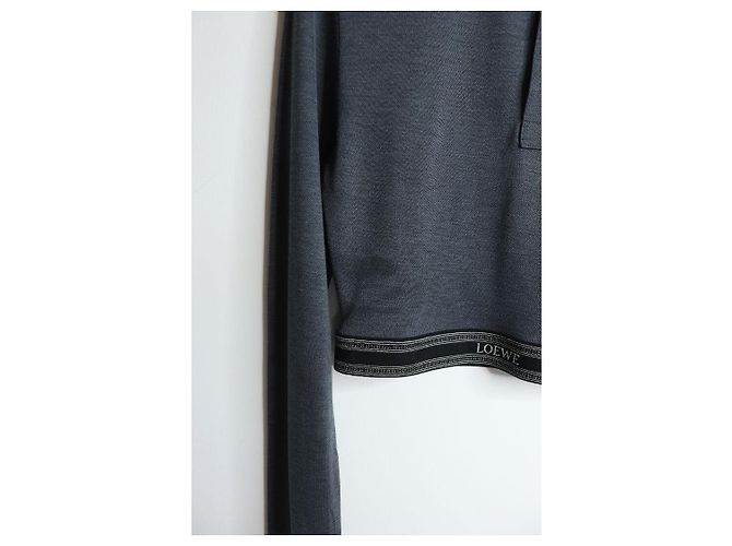 Loewe Graues Cropped-Poloshirt - Größe XS - Ansicht 4