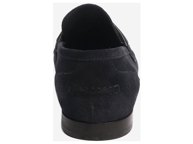 Brunello Cucinelli Mocassini in scamosciato blu navy monili - taglia EU 36 - vista 2