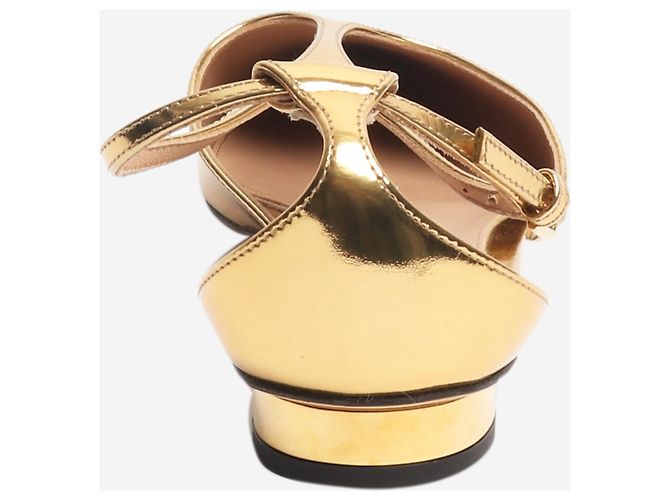 Bottega Veneta Ballerine Gold Rocket T-Bar - taglia EU 38 D'oro - vista 3