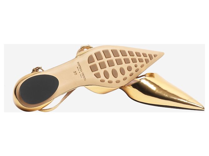 Bottega Veneta Ballerine Gold Rocket T-Bar - taglia EU 38 D'oro - vista 4