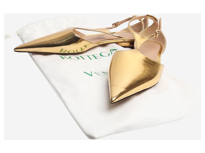 Bottega Veneta Ballerine Gold Rocket T-Bar - taglia EU 38 D'oro - vista 6