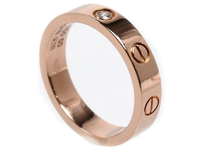 Anello Mini Love in oro rosa 18K e diamanti Cartier - vista 2