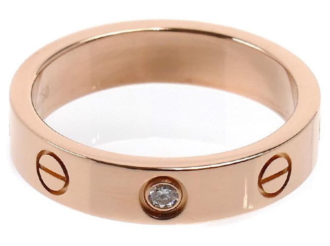 Anello Mini Love in oro rosa 18K e diamanti Cartier - vista 3