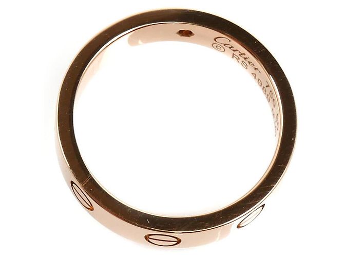Anello Mini Love in oro rosa 18K e diamanti Cartier - vista 4