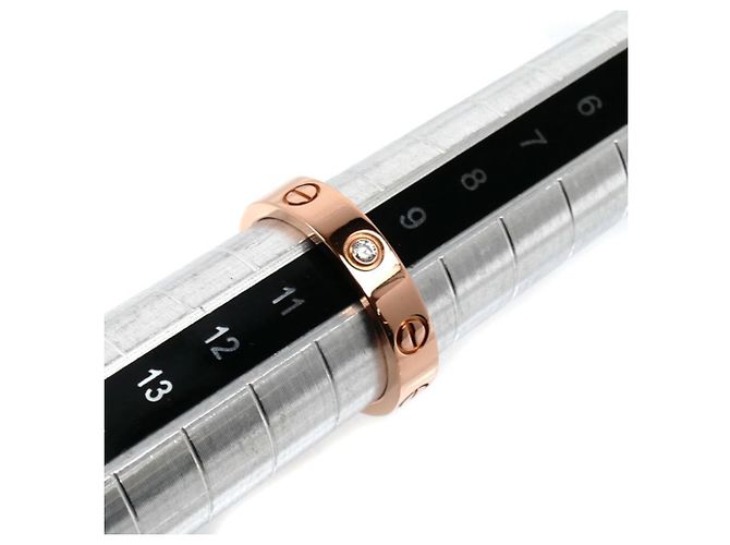Anello Mini Love in oro rosa 18K e diamanti Cartier - vista 6