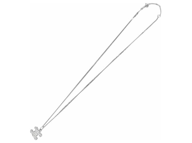 Céline Collar Triomphe Rhinestone Celine Plata - vista 4