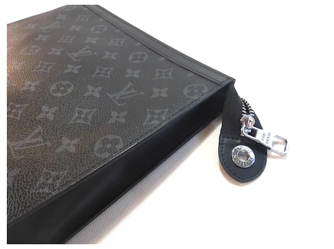 Pochette Louis Vuitton Monogram Eclipse Anthrazitgrau - Ansicht 17