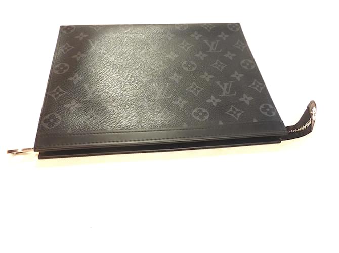 Pochette Louis Vuitton Monogram Eclipse Anthrazitgrau - Ansicht 19