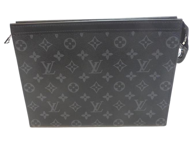 Pochette Louis Vuitton Monogram Eclipse Anthrazitgrau - Ansicht 2