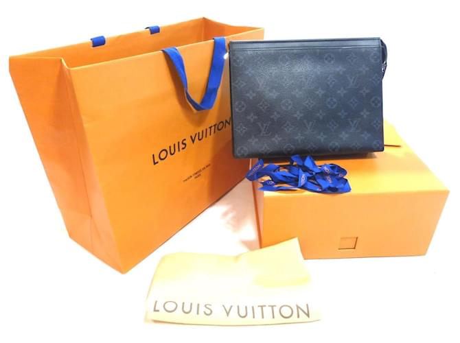 Pochette Louis Vuitton Monogram Eclipse Anthrazitgrau - Ansicht 3