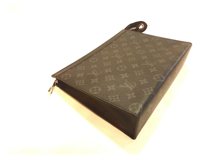 Pochette Louis Vuitton Monogram Eclipse Anthrazitgrau - Ansicht 9