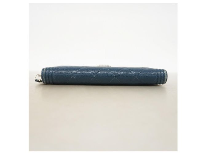 Chanel Boy Long Wallet in Navy Marineblau - Ansicht 2