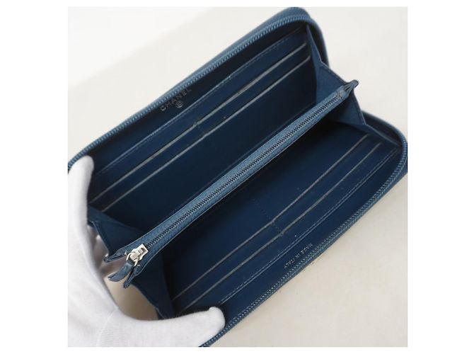 Chanel Boy Long Wallet in Navy Marineblau - Ansicht 3