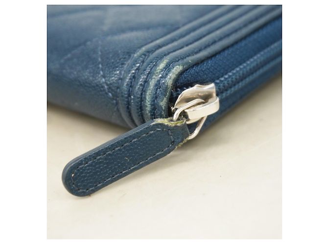 Chanel Boy Long Wallet in Navy Marineblau - Ansicht 6