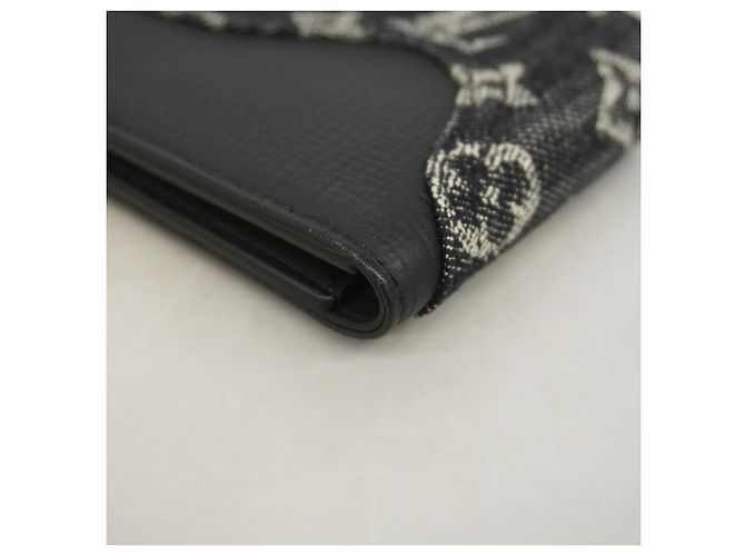 Portafoglio Slender Louis Vuitton Monogram Denim Nero - vista 6