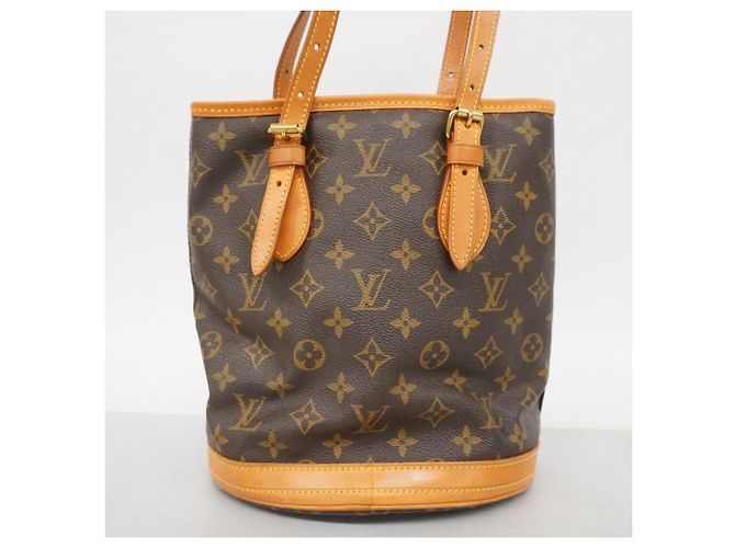 Borsa Tote Louis Vuitton Monogram Bucket PM Marrone - vista 13