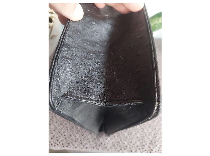 Autre Marque Roberto Cavallo Borsa Documenti in Pelle di Struzzo - Nero - vista 6