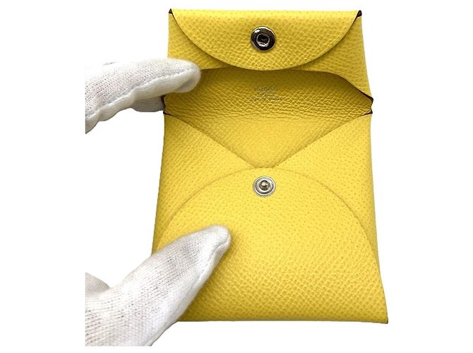 Monedero Bastia de Hermès en Jaune Naples Amarillo - vista 4