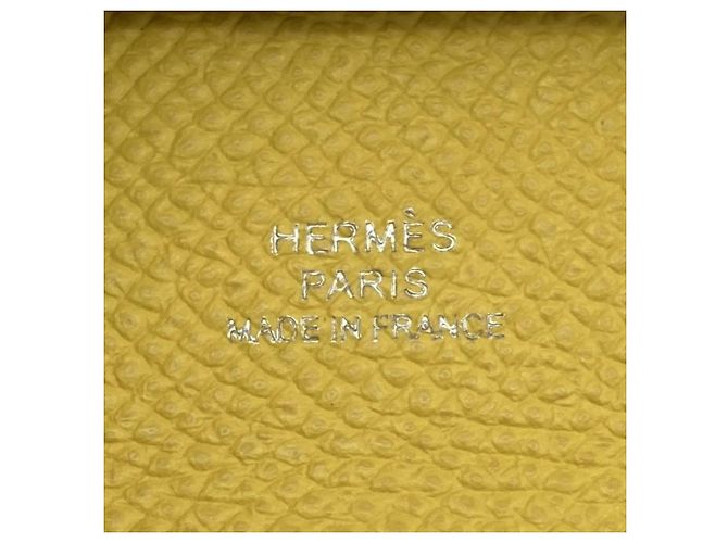 Monedero Bastia de Hermès en Jaune Naples Amarillo - vista 6
