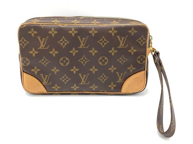 Borsa Dragonne Louis Vuitton Marly Marrone - vista 2