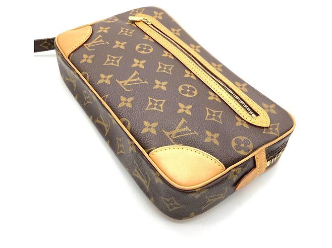 Borsa Dragonne Louis Vuitton Marly Marrone - vista 3
