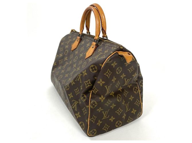 Borsa Louis Vuitton Speedy 35 Marrone - vista 2