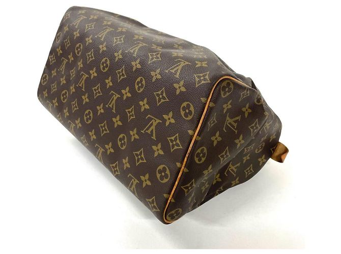 Borsa Louis Vuitton Speedy 35 Marrone - vista 3