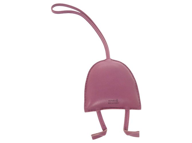 Hermès Hermes Owl Petit H Agneau Milo Purple Accessorio Charm per Borsa Porpora - vista 3
