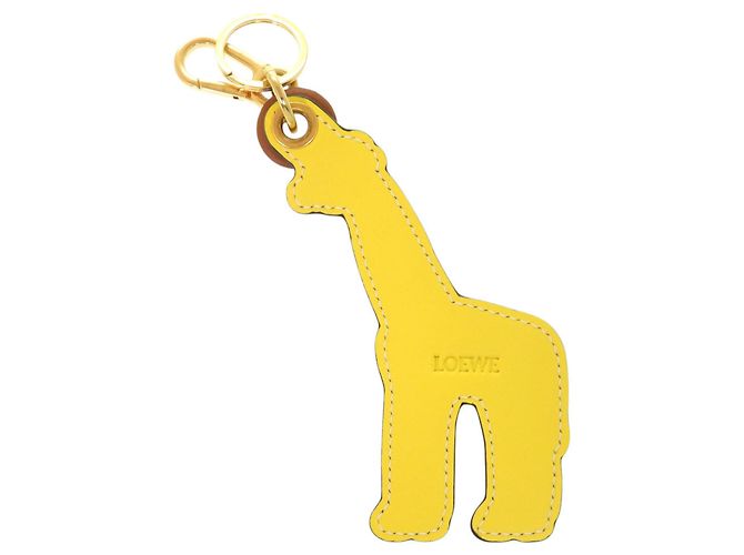 Charm per borsa in pelle di giraffa Loewe Marrone Giallo - vista 2