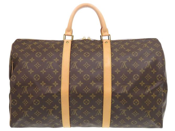 Louis Vuitton Keepall 50 Monogram Borsa Boston Marrone - vista 2