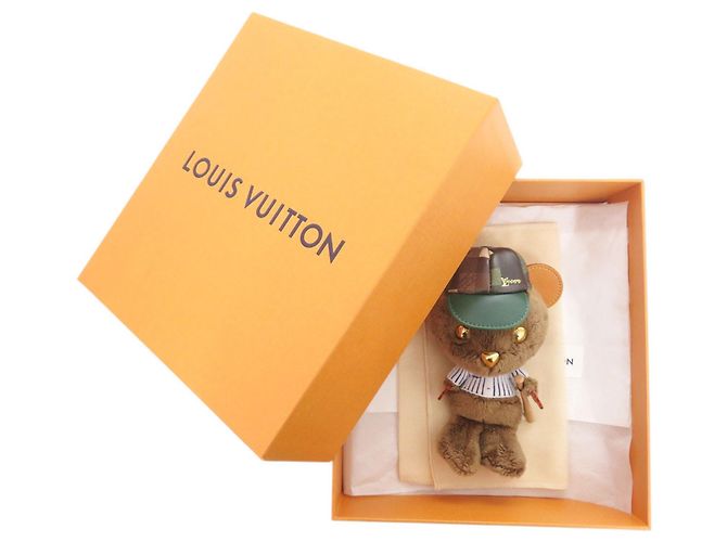 Chaveiro Urso de Pele Sintética Louis Vuitton Marrom - vista 2