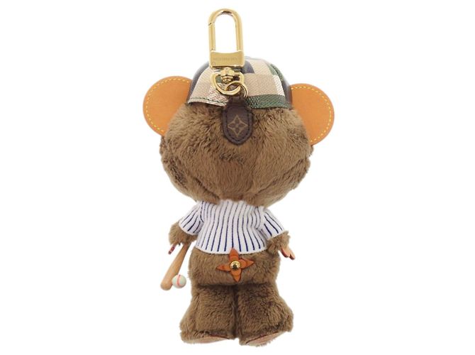 Chaveiro Urso de Pele Sintética Louis Vuitton Marrom - vista 3