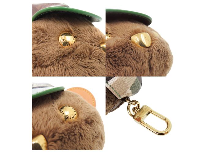 Chaveiro Urso de Pele Sintética Louis Vuitton Marrom - vista 7