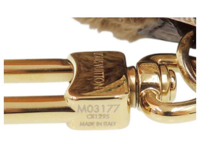 Chaveiro Urso de Pele Sintética Louis Vuitton Marrom - vista 8