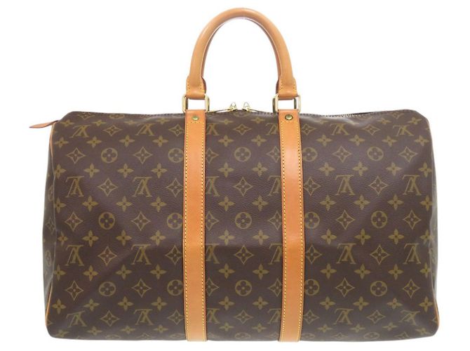 Borsa Boston Louis Vuitton Keepall 45 Monogram Marrone - vista 2