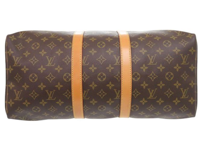 Borsa Boston Louis Vuitton Keepall 45 Monogram Marrone - vista 3