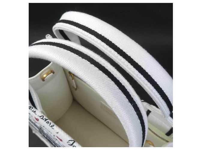 Borsa Christian Dior Amour Book Tote Nero Bianco Rosso - vista 11