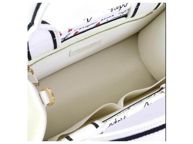 Borsa Christian Dior Amour Book Tote Nero Bianco Rosso - vista 5