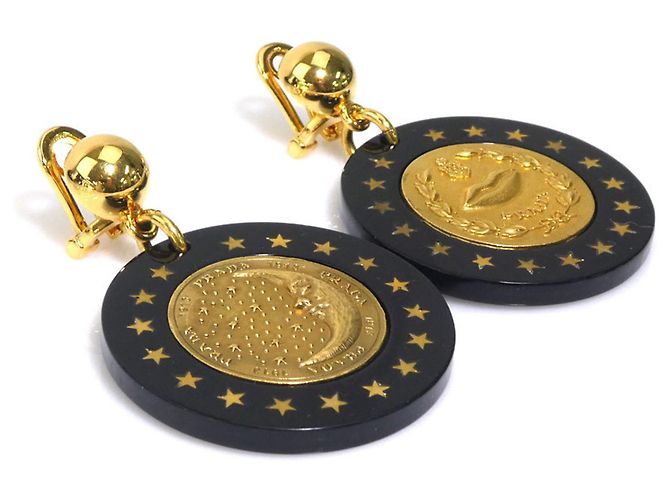 Prada Clip-Ohrringe in Schwarz und Gold Golden - Ansicht 2