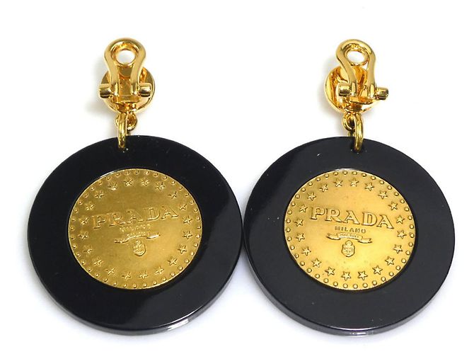 Prada Clip-Ohrringe in Schwarz und Gold Golden - Ansicht 6