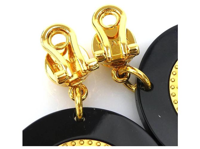 Prada Clip-Ohrringe in Schwarz und Gold Golden - Ansicht 7