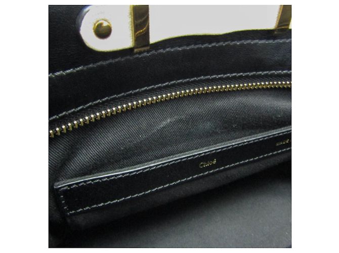 Borsa a mano e borsa a tracolla in pelle da donna Chloé Alice Nero Crudo - vista 10