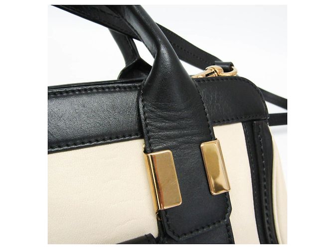 Borsa a mano e borsa a tracolla in pelle da donna Chloé Alice Nero Crudo - vista 8