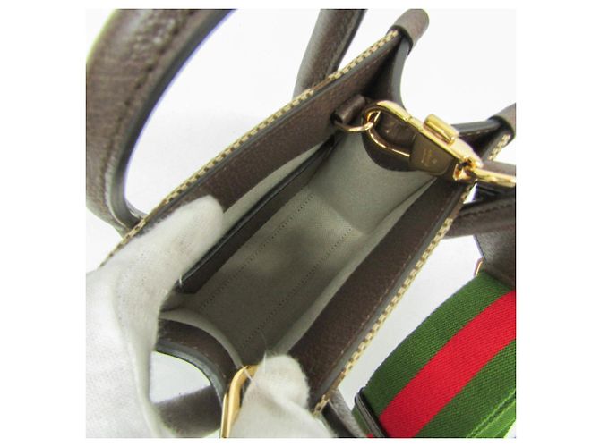 Borsa Gucci Jumbo GG Mini Beige Marrone scuro - vista 4